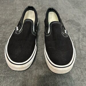 Vans Black Slip Ons